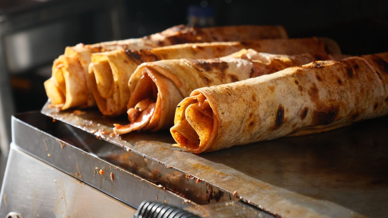 Durums roulés sur le grill
